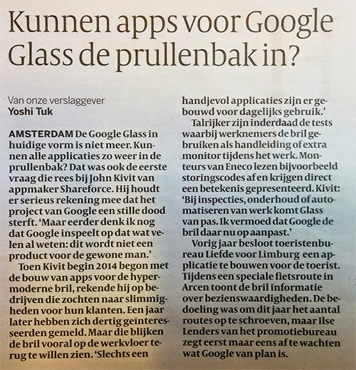 Google Glass - Volkskrant interview