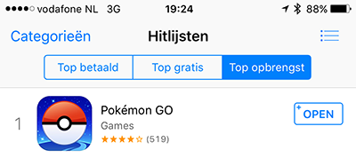 Pokémon Go - nummer 1